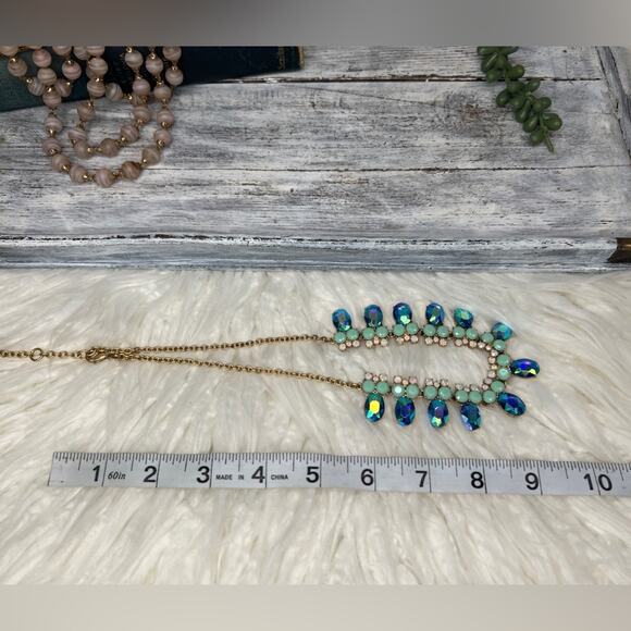J. Crew | Iridescent Rhinestone Statement Necklace - Picture 9 of 14